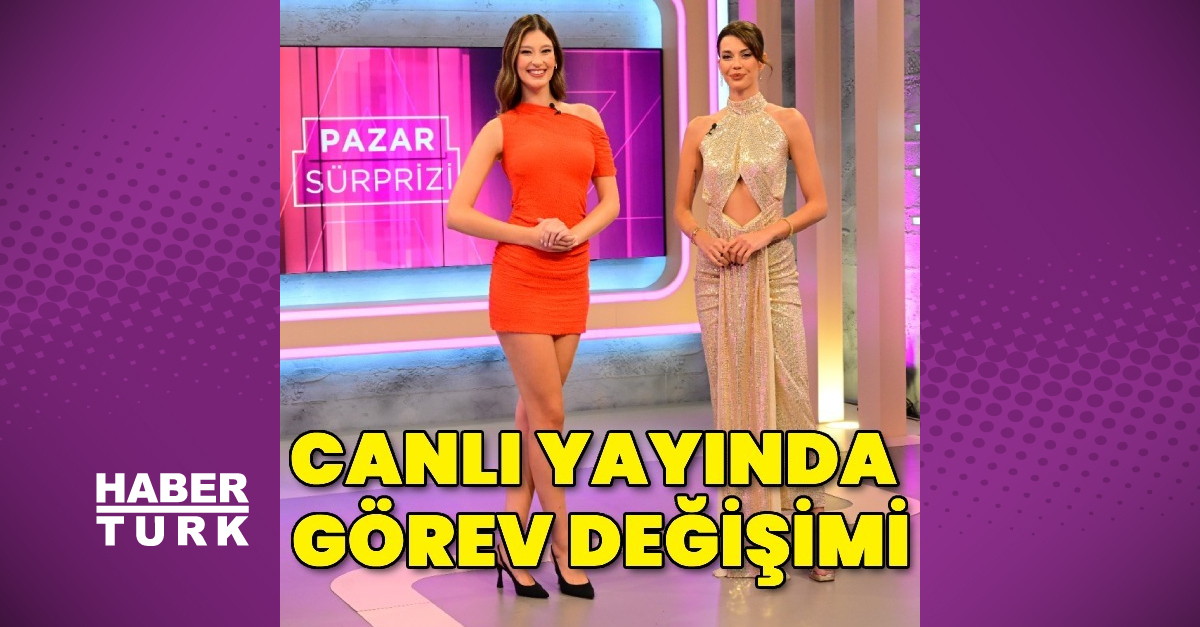 Canlı yayında görev değişimi